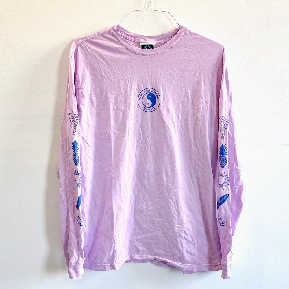 T&C Surf Designs Pink Purple LS T-Shirt - Large